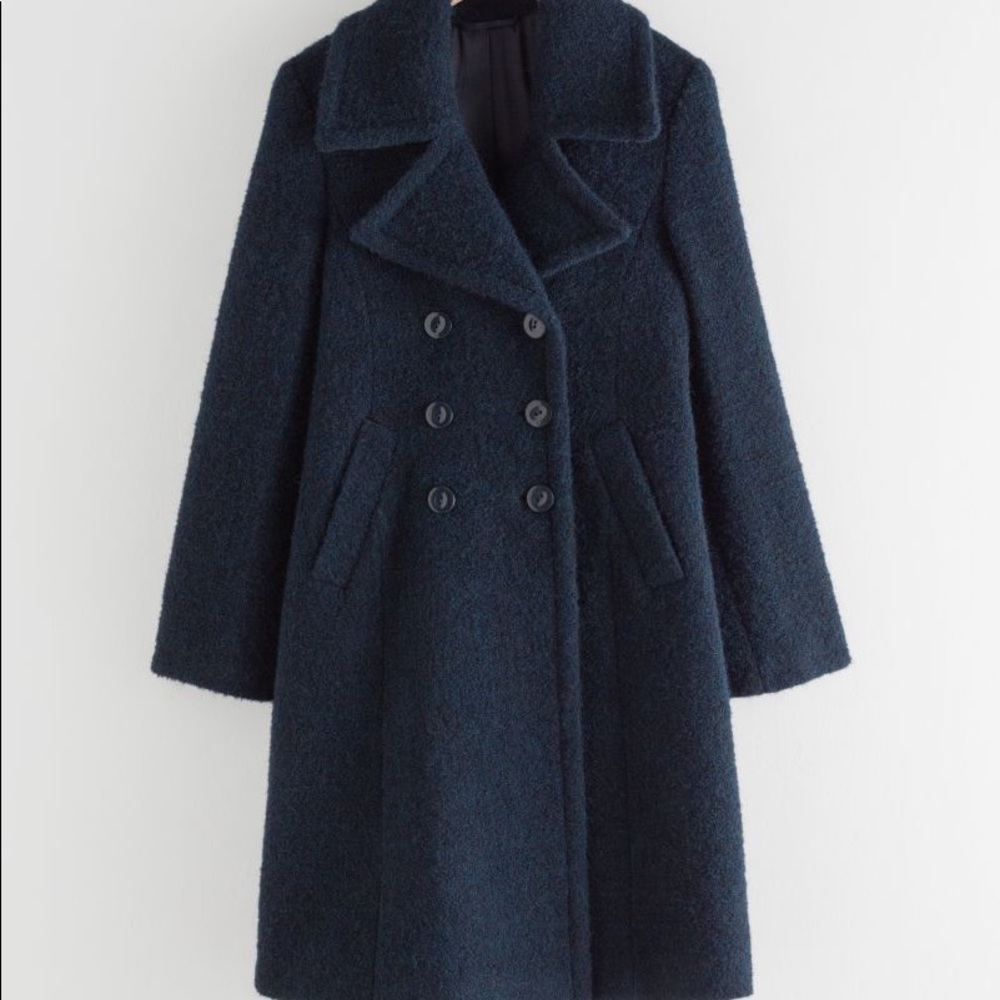 & Other Stories  | Double Breasted Navy Wool Coat